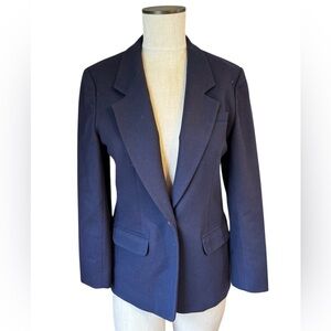 Pendleton Vintage Mid-1980’s Womens Navy Virgin Wool Button Blue Blazer Sz 6P